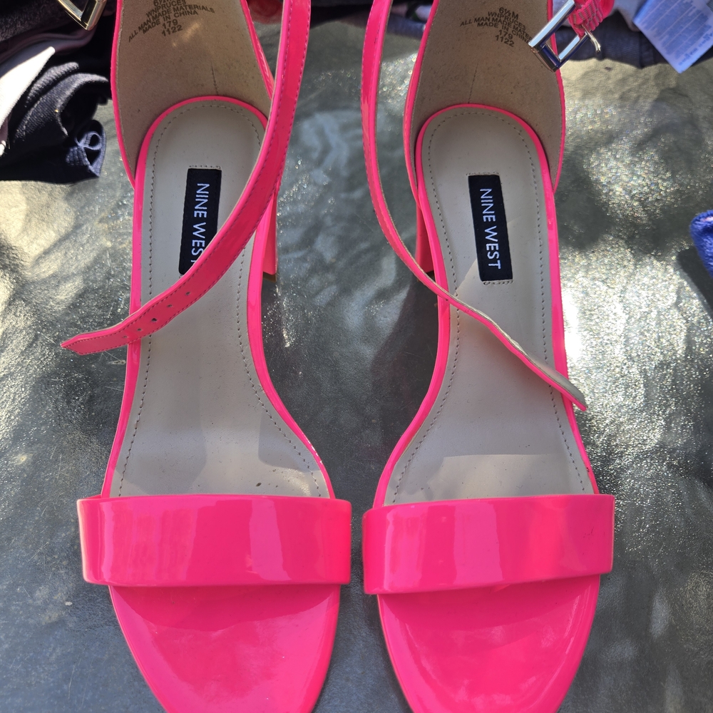 Nine West Vibrant Pink Strappy Heels